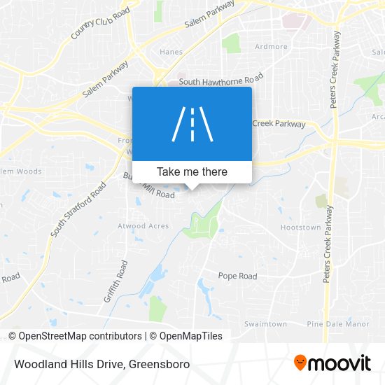 Woodland Hills Drive map