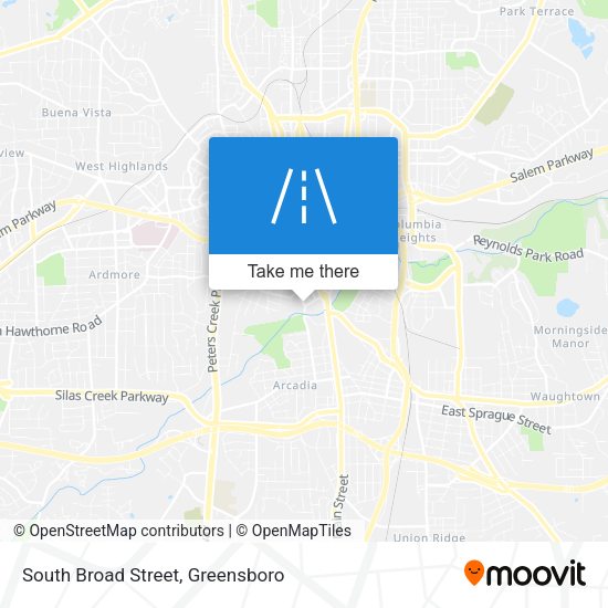 South Broad Street map