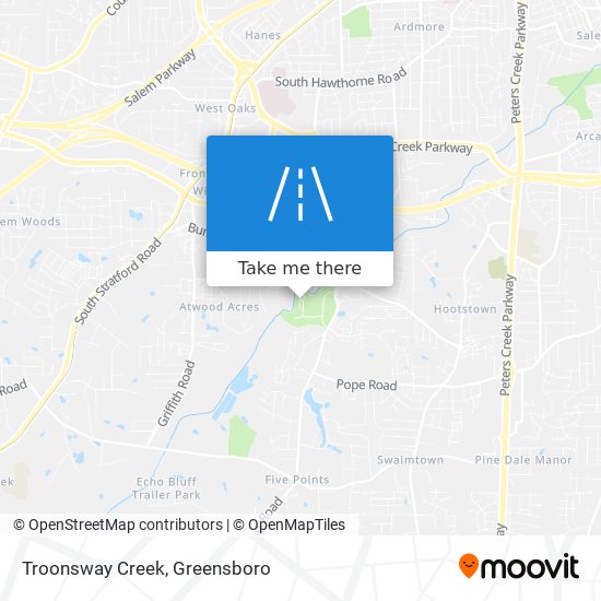 Mapa de Troonsway Creek