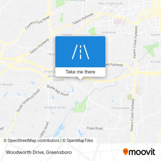 Woodworth Drive map