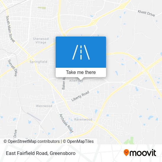 Mapa de East Fairfield Road