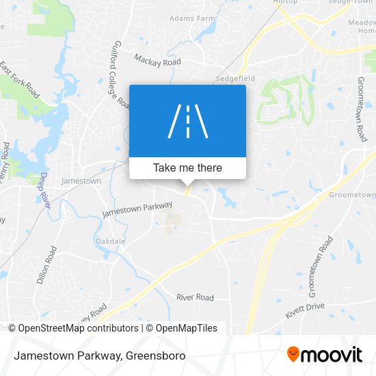 Mapa de Jamestown Parkway