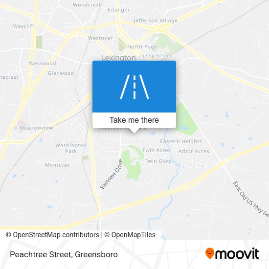 Peachtree Street map