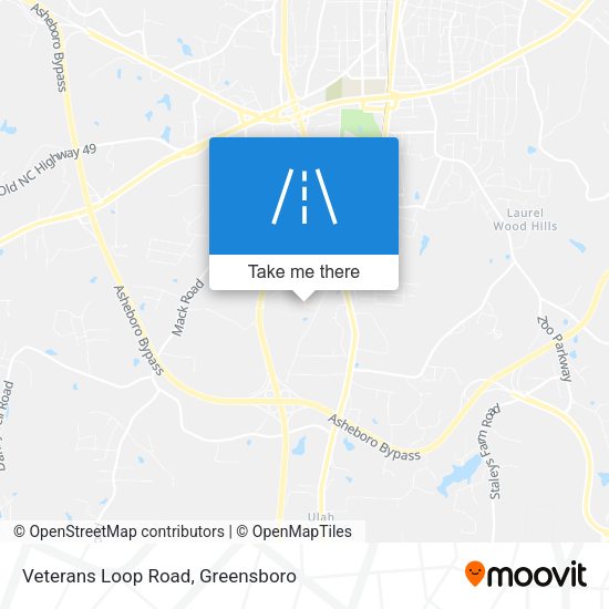 Veterans Loop Road map
