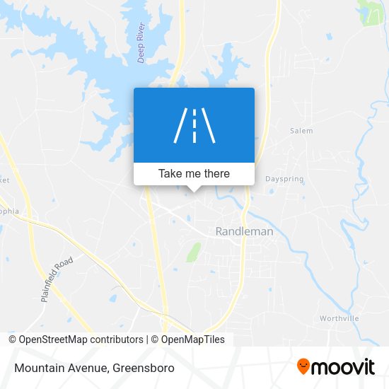 Mountain Avenue map