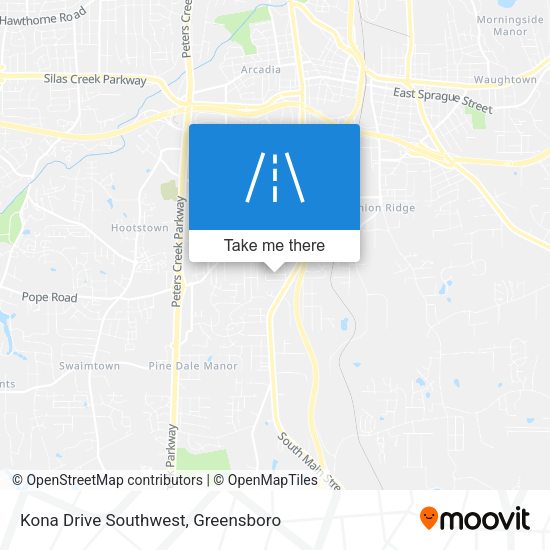 Kona Drive Southwest map