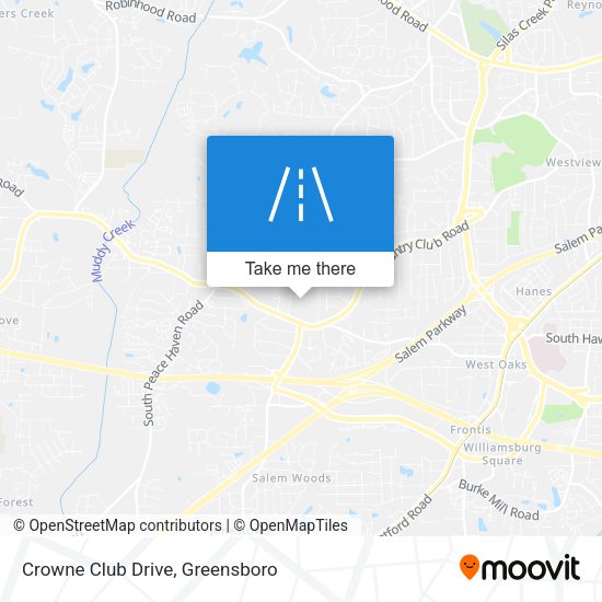 Crowne Club Drive map