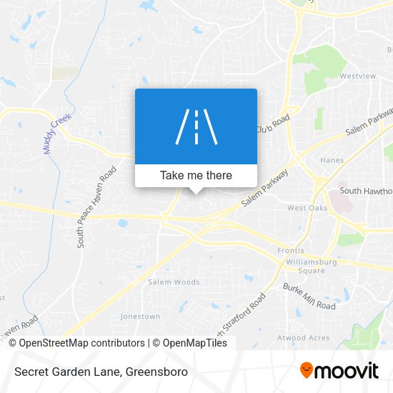 Secret Garden Lane map