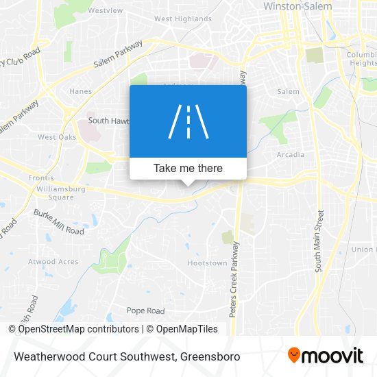 Mapa de Weatherwood Court Southwest