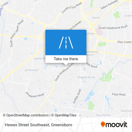 Hewes Street Southwest map