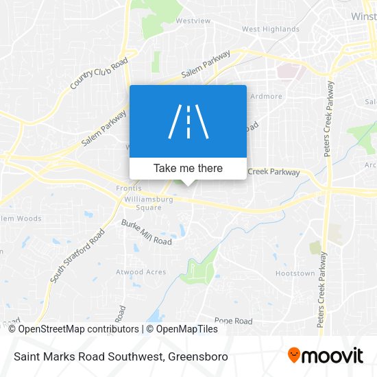 Saint Marks Road Southwest map