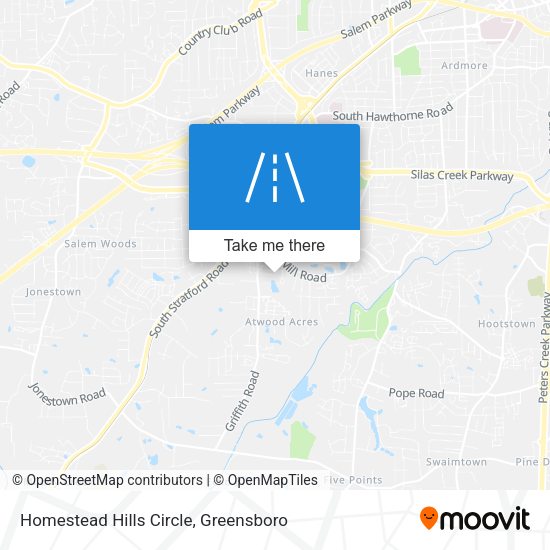 Homestead Hills Circle map