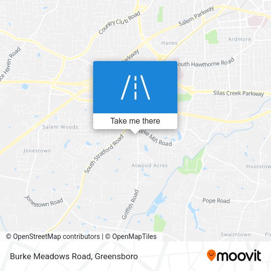 Burke Meadows Road map