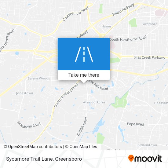 Sycamore Trail Lane map