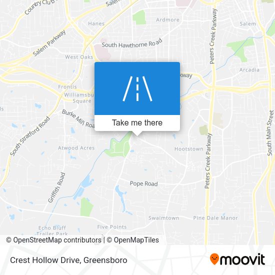 Crest Hollow Drive map