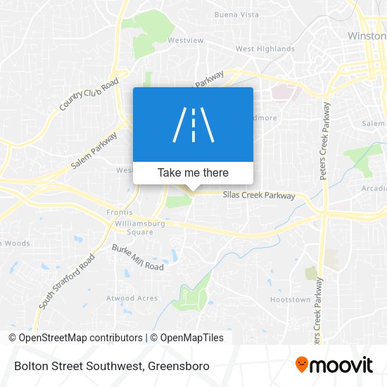 Mapa de Bolton Street Southwest