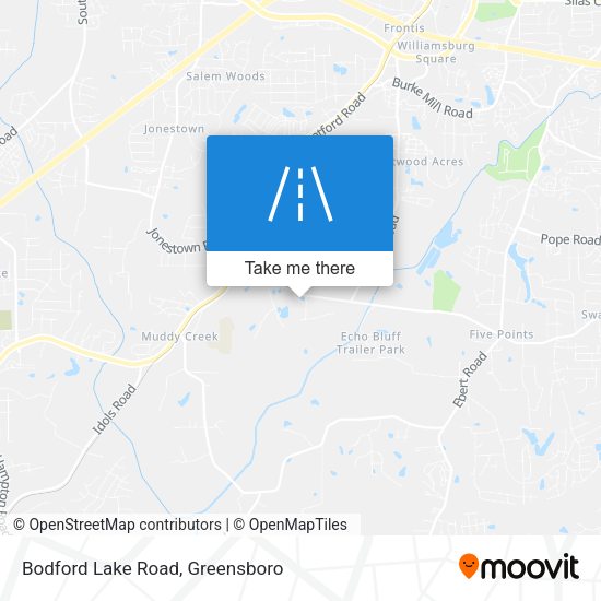 Bodford Lake Road map