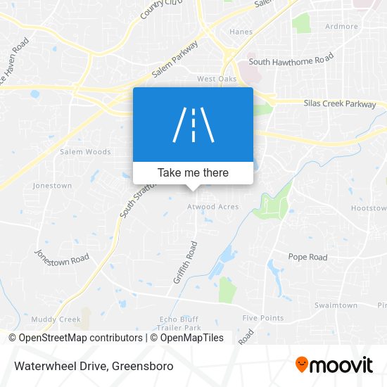Waterwheel Drive map