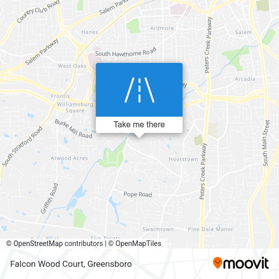 Falcon Wood Court map
