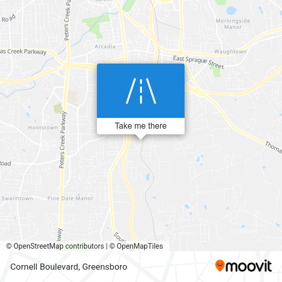Cornell Boulevard map