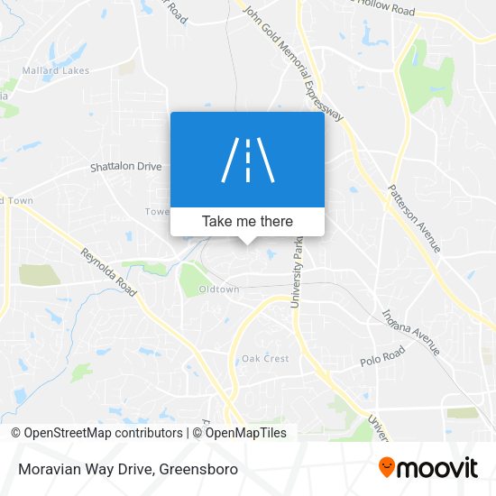 Moravian Way Drive map