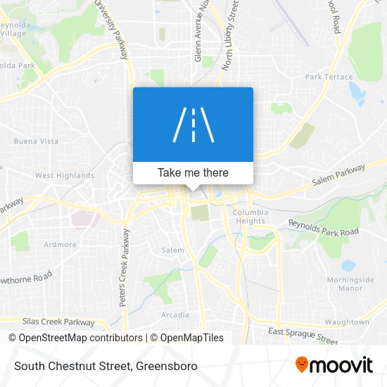 South Chestnut Street map