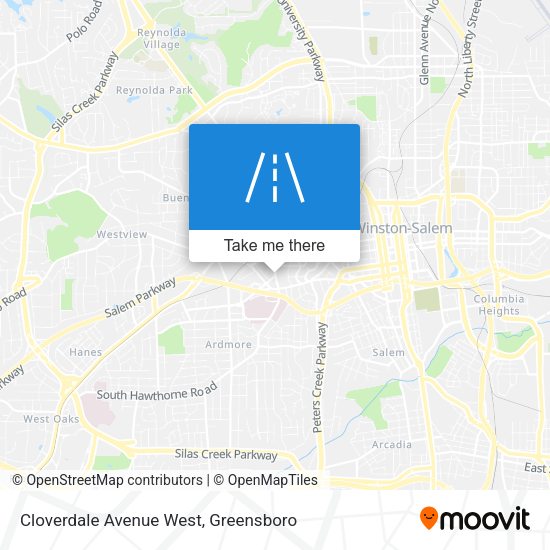 Mapa de Cloverdale Avenue West