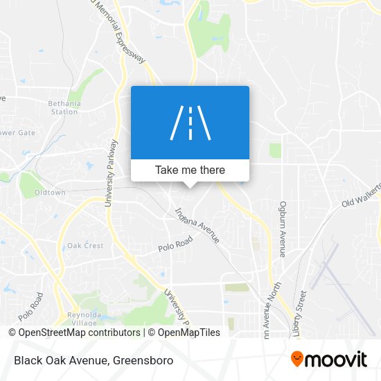 Black Oak Avenue map
