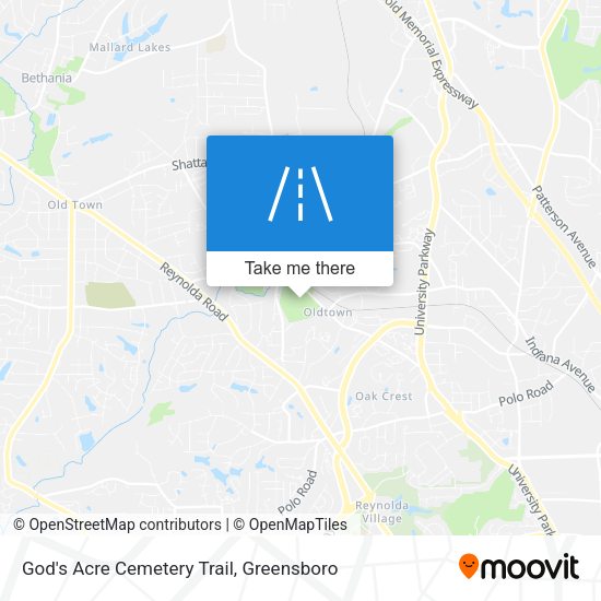 Mapa de God's Acre Cemetery Trail