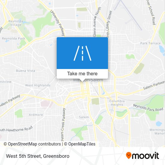 West 5th Street map