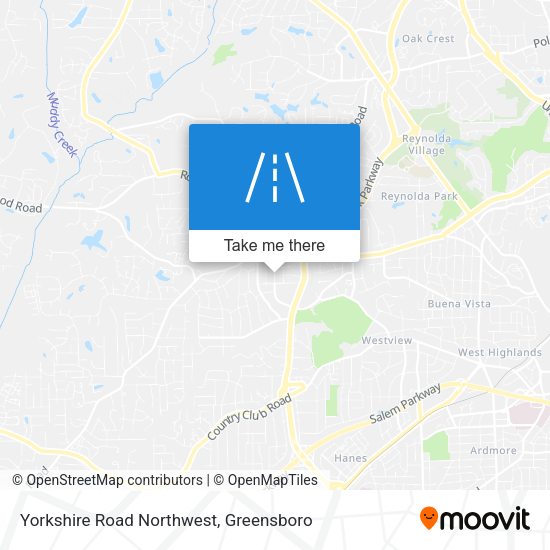 Yorkshire Road Northwest map