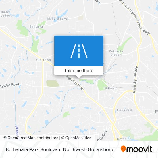 Mapa de Bethabara Park Boulevard Northwest