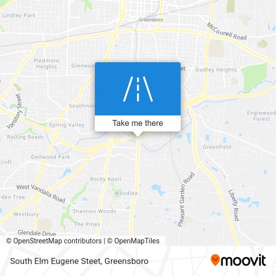 South Elm Eugene Steet map