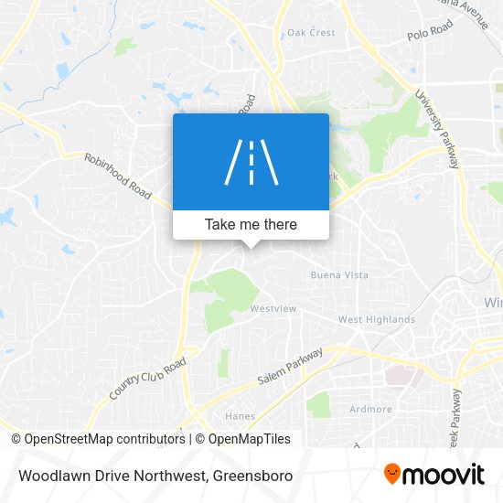 Woodlawn Drive Northwest map