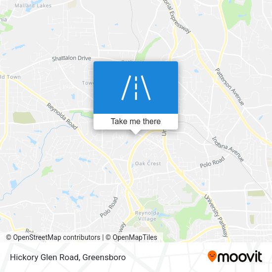 Hickory Glen Road map