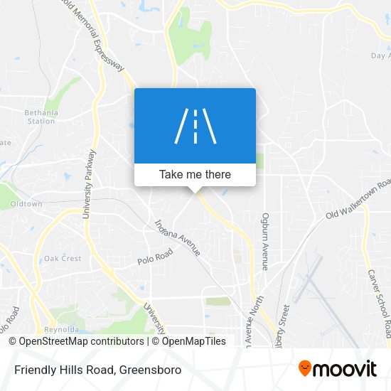 Friendly Hills Road map