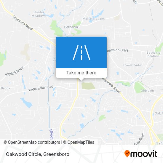 Mapa de Oakwood Circle