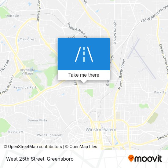 West 25th Street map