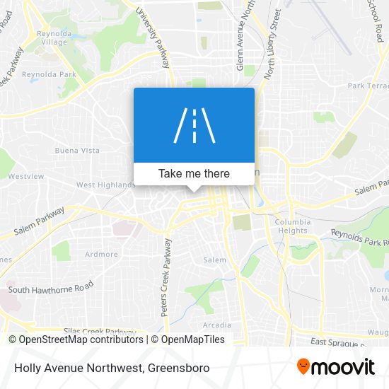 Holly Avenue Northwest map