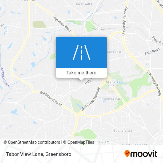 Tabor View Lane map