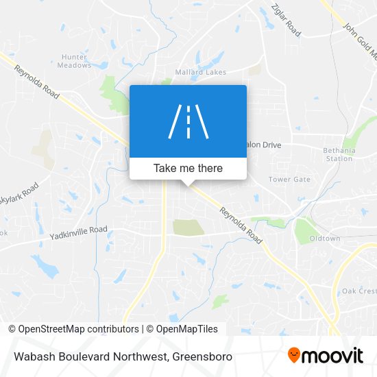 Wabash Boulevard Northwest map