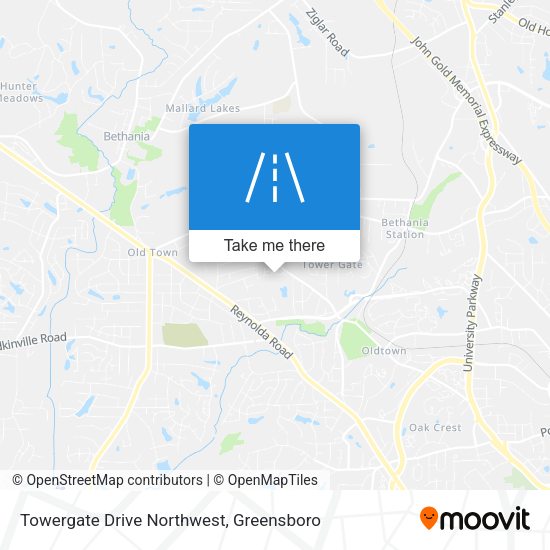 Towergate Drive Northwest map