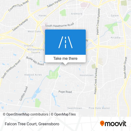 Mapa de Falcon Tree Court