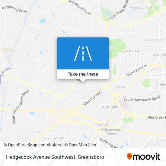 Hedgecock Avenue Southwest map