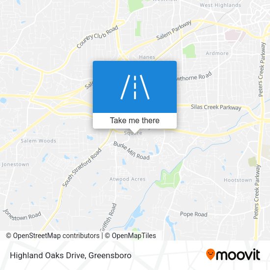 Highland Oaks Drive map