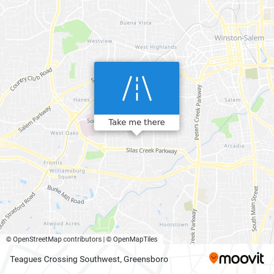 Teagues Crossing Southwest map