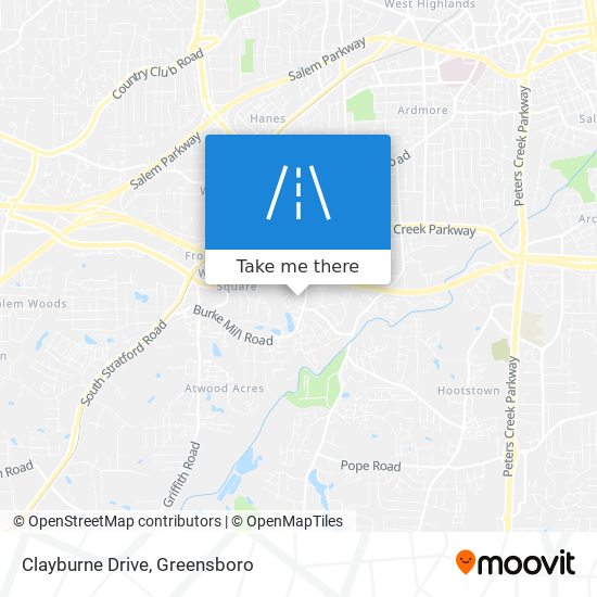 Clayburne Drive map