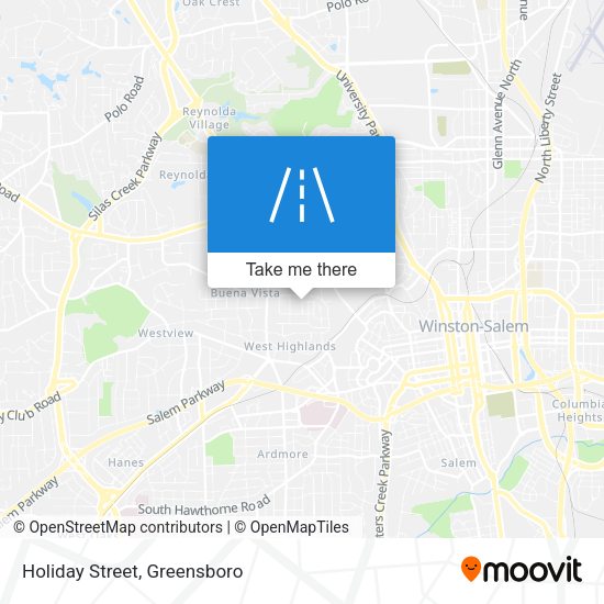 Holiday Street map