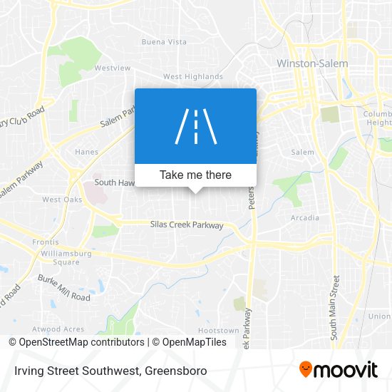 Irving Street Southwest map