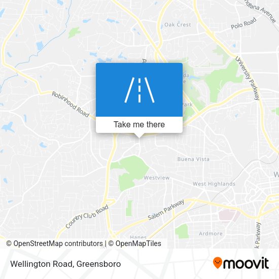 Wellington Road map